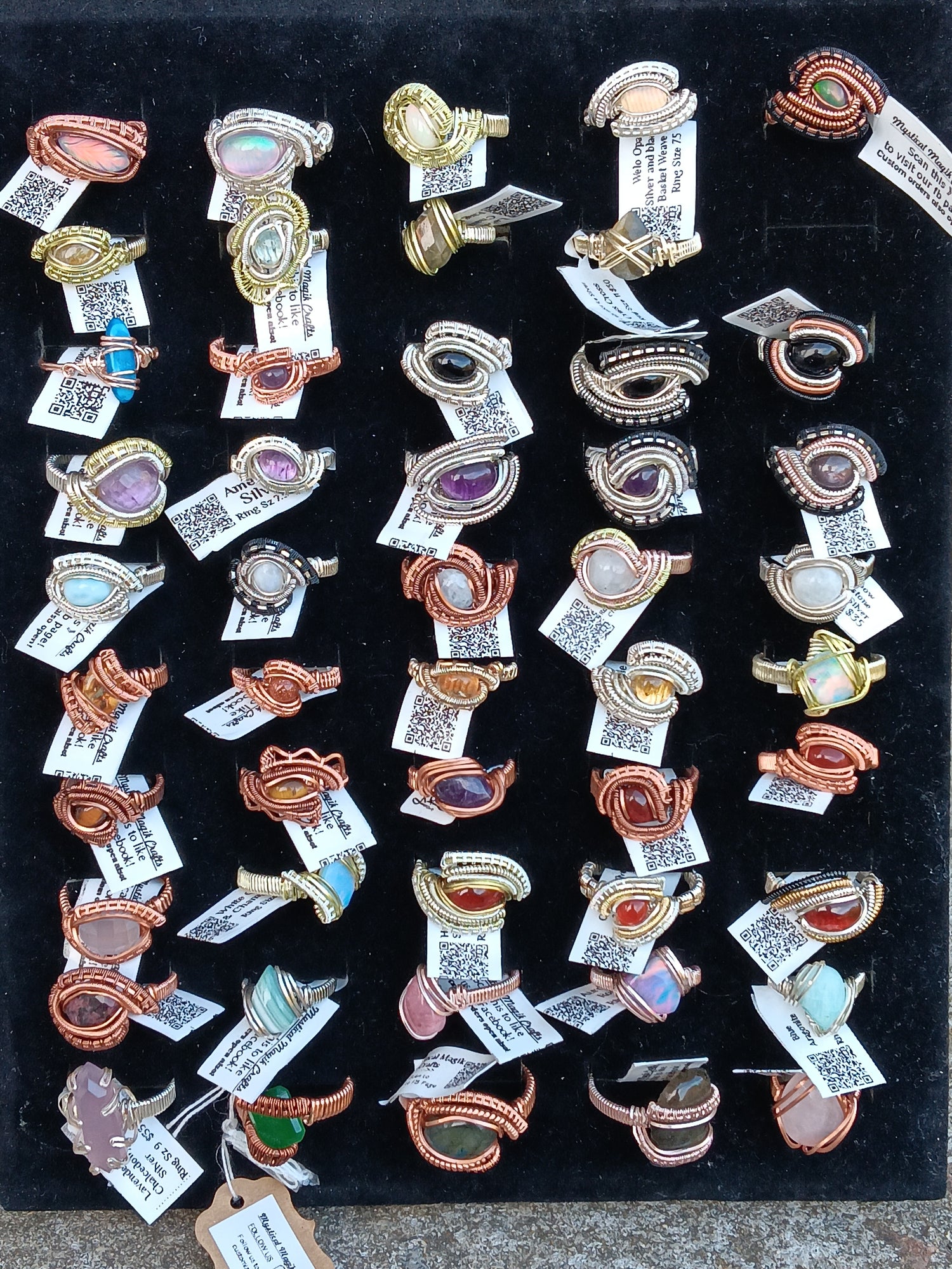 Wire woven rings