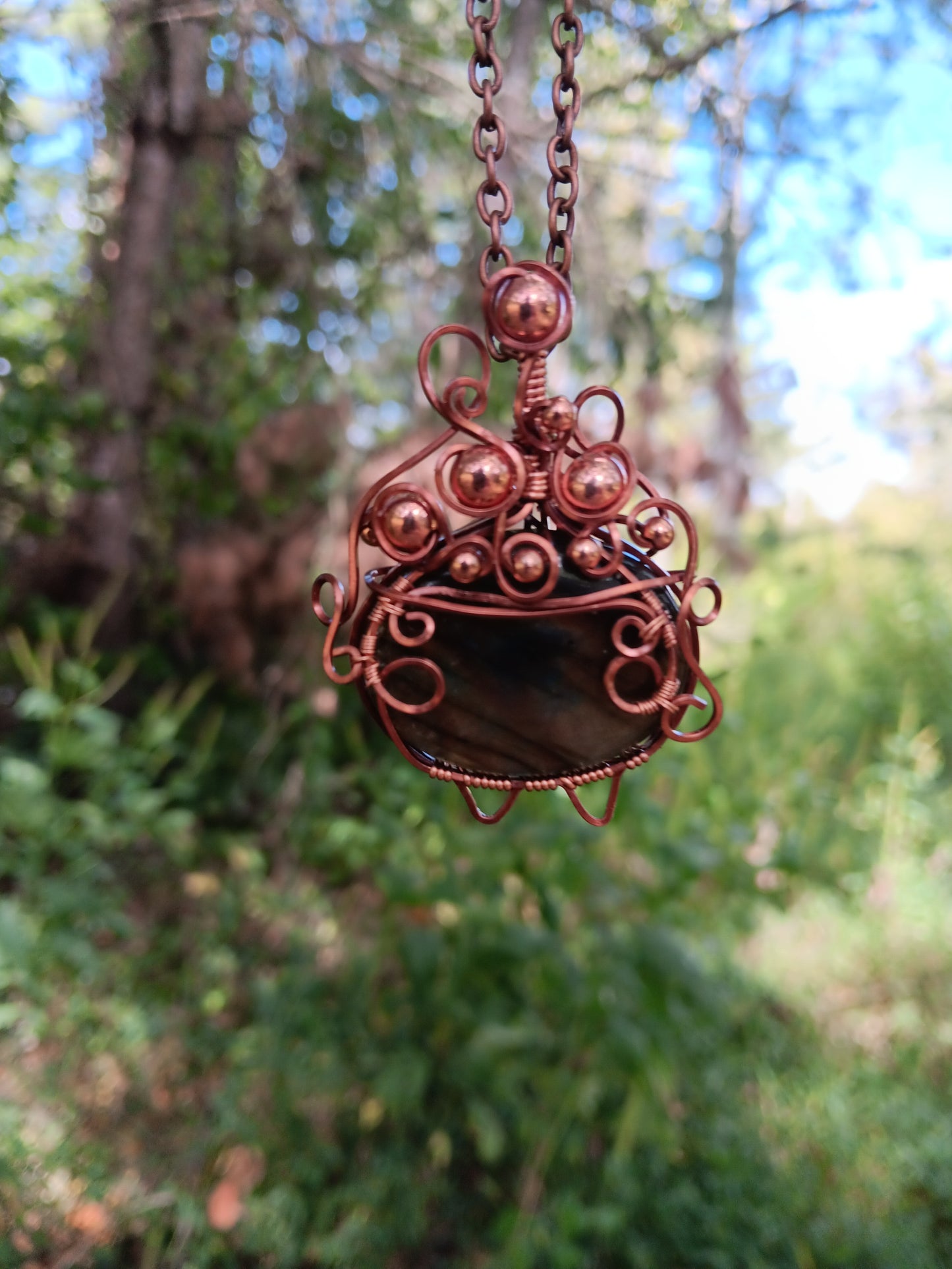 Labradorite Bubbling Cauldron Pendant