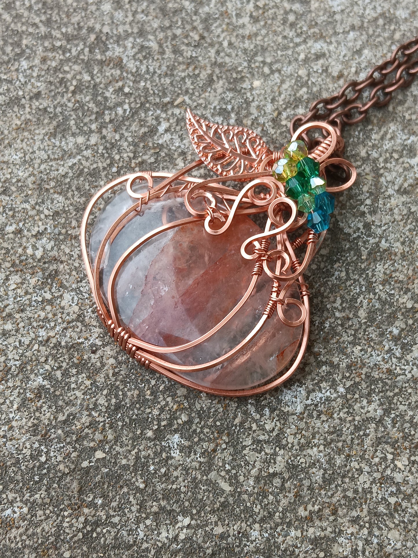 Fire Quartz Pumpkin Pendant