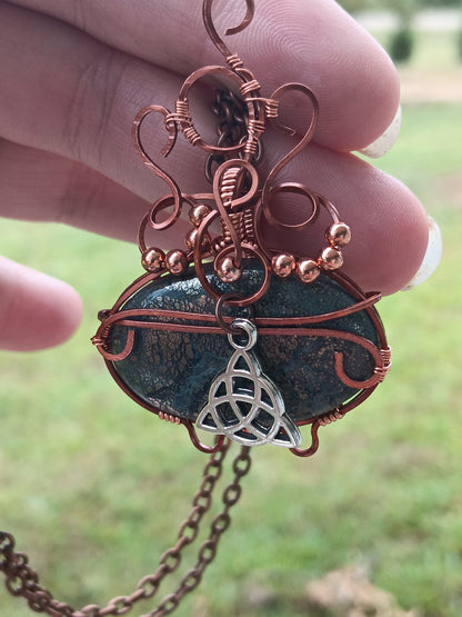 Marcisite Triquetra Cauldron Pendant