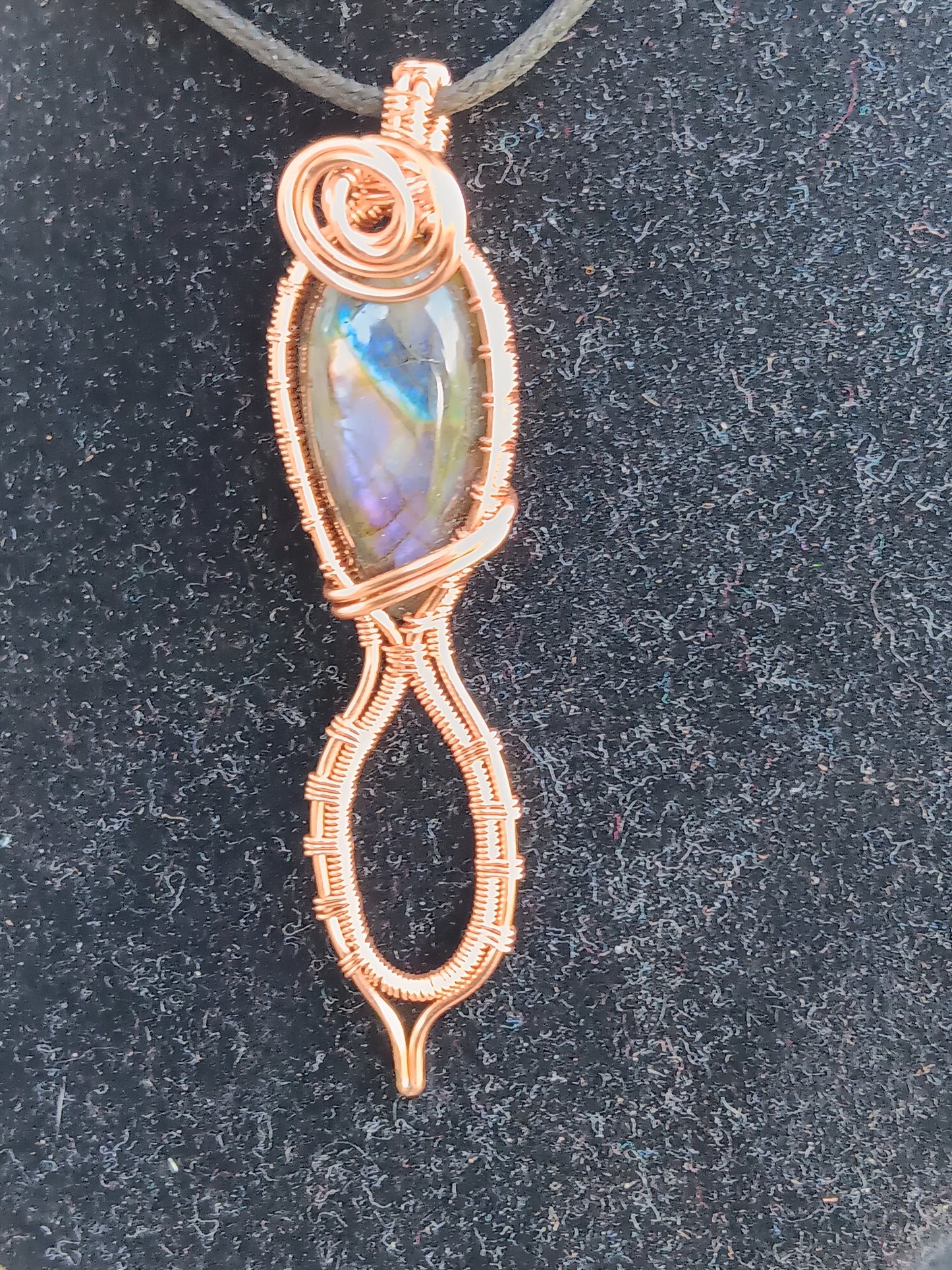 Labradorite Infinity Elvish Pendant