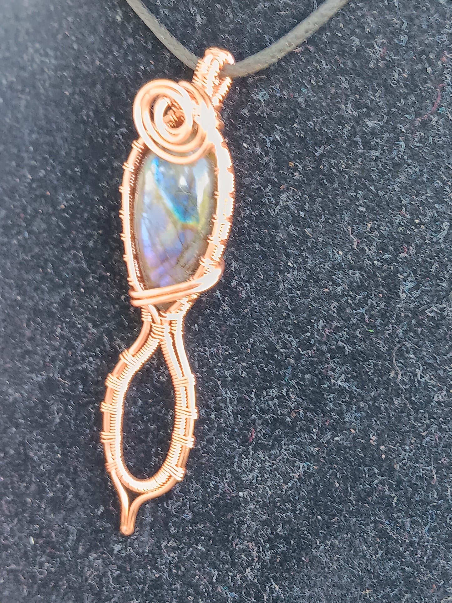 Labradorite Infinity Elvish Pendant