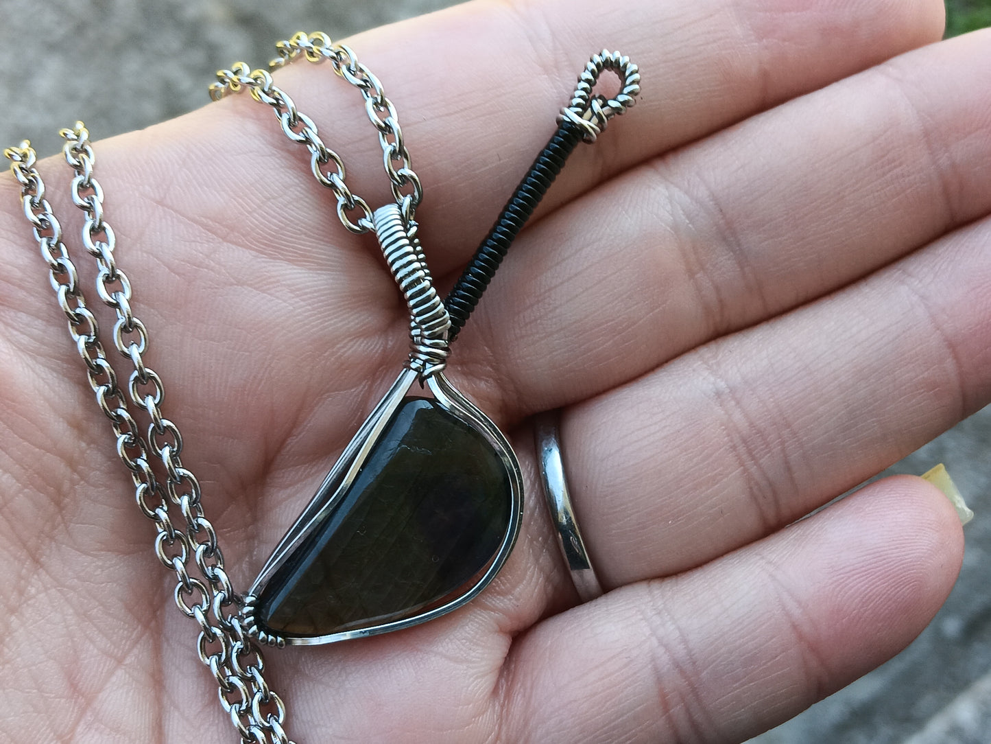 Spectrolite Knife Pendant