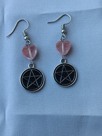 Enameled Witchy Beaded Dangle Earrings