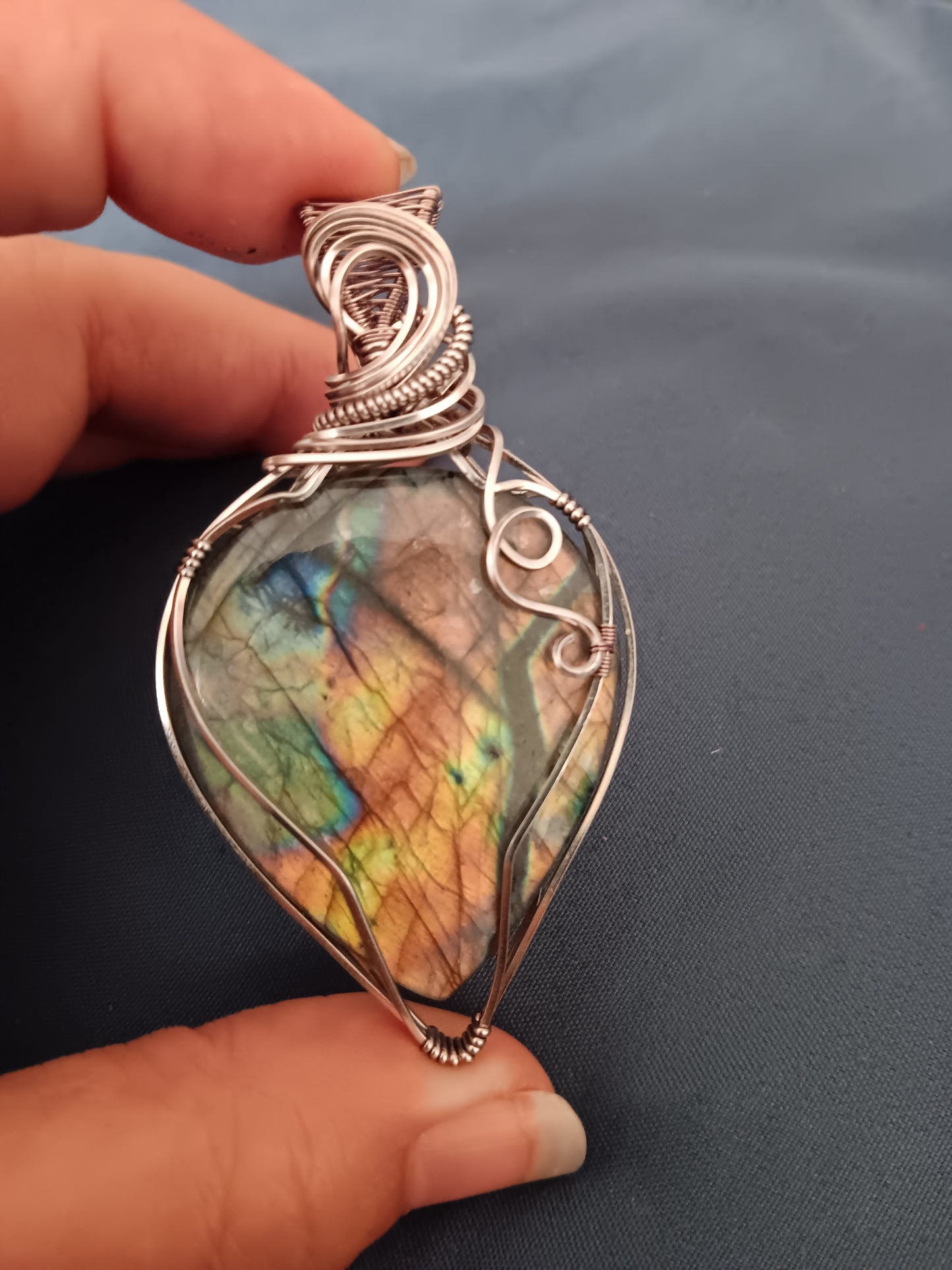 Multi Color Flash Labradorite Pendant