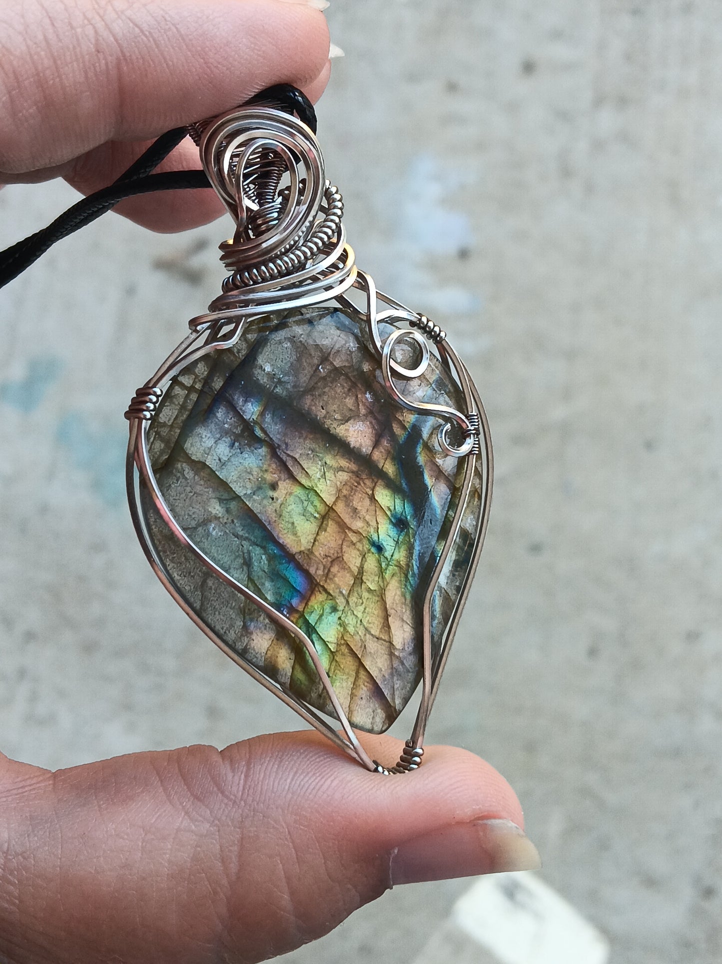 Multi Color Flash Labradorite Pendant