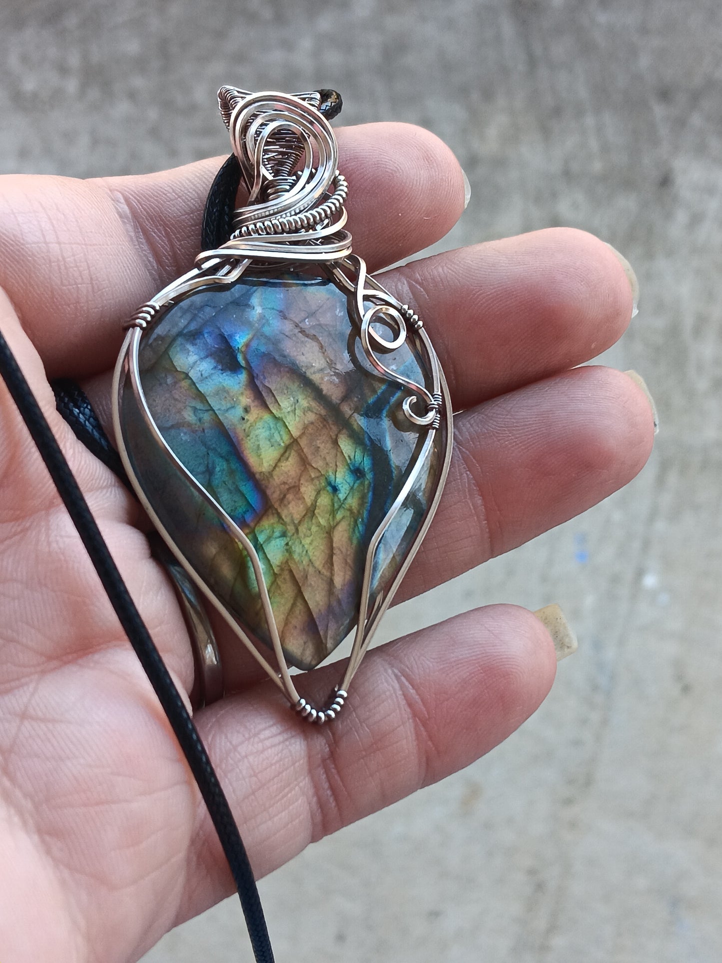 Multi Color Flash Labradorite Pendant