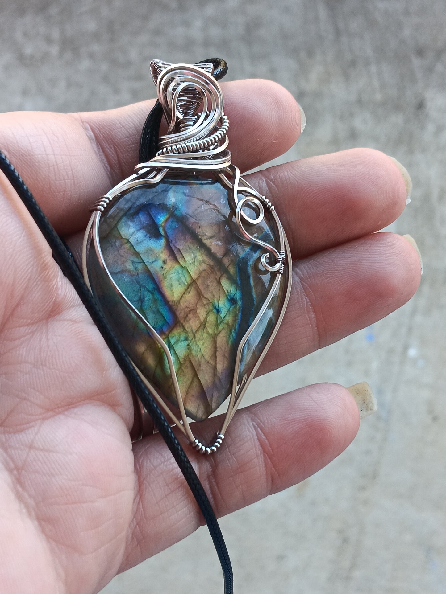 Multi Color Flash Labradorite Pendant