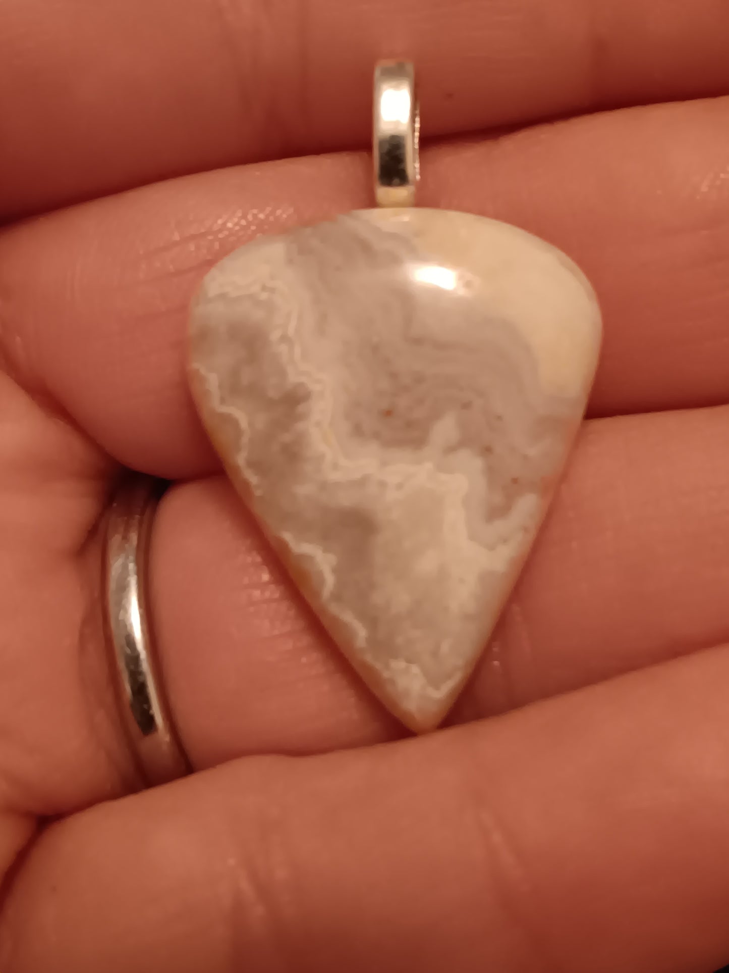 Crazy Lace Agate Simple Bail Pendant