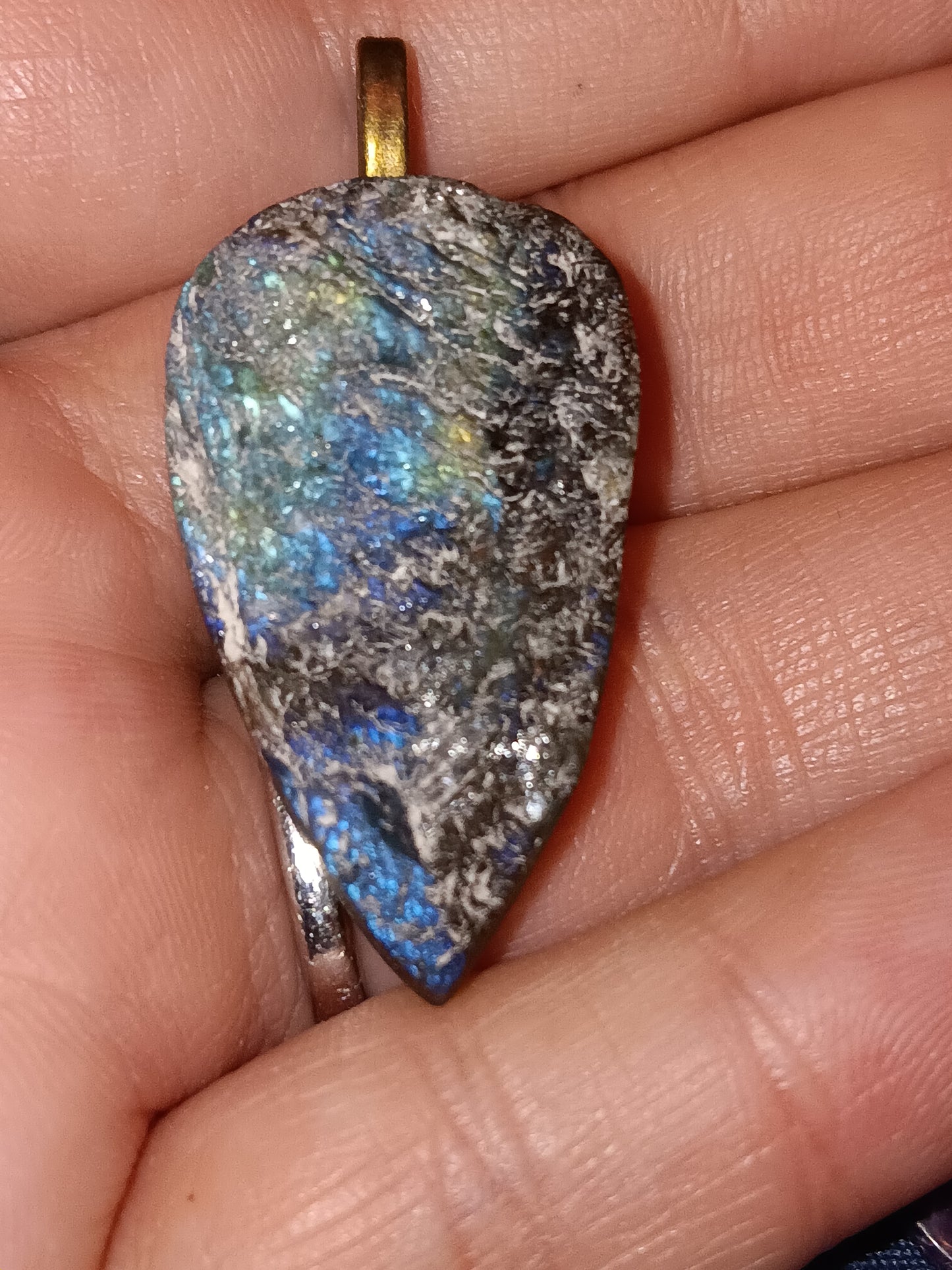 Rough Labradorite Simple Bail Pendant