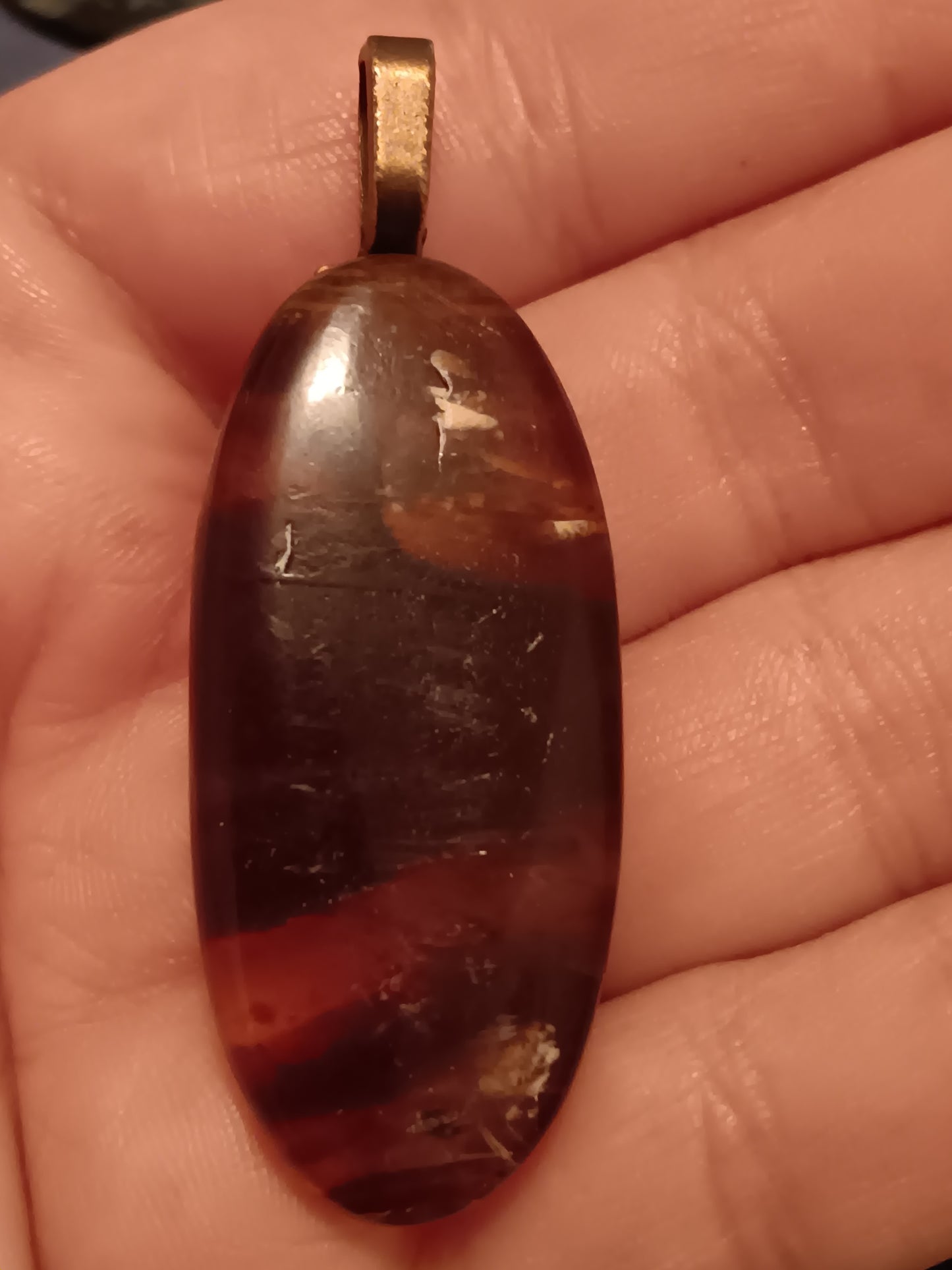 Amber Simple Bail Pendant