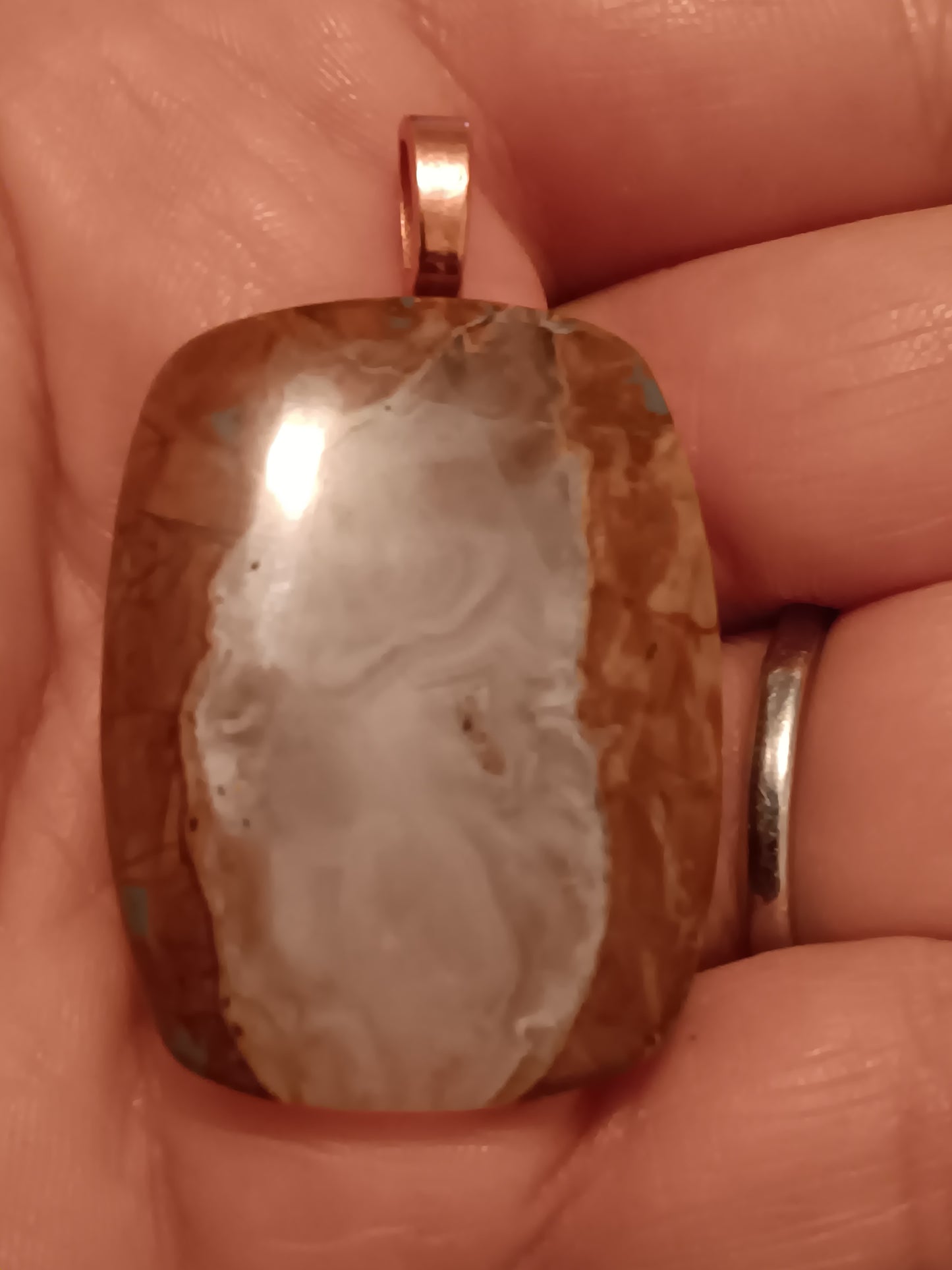 Windowed Butterfly Jasper Simple Bail Pendant