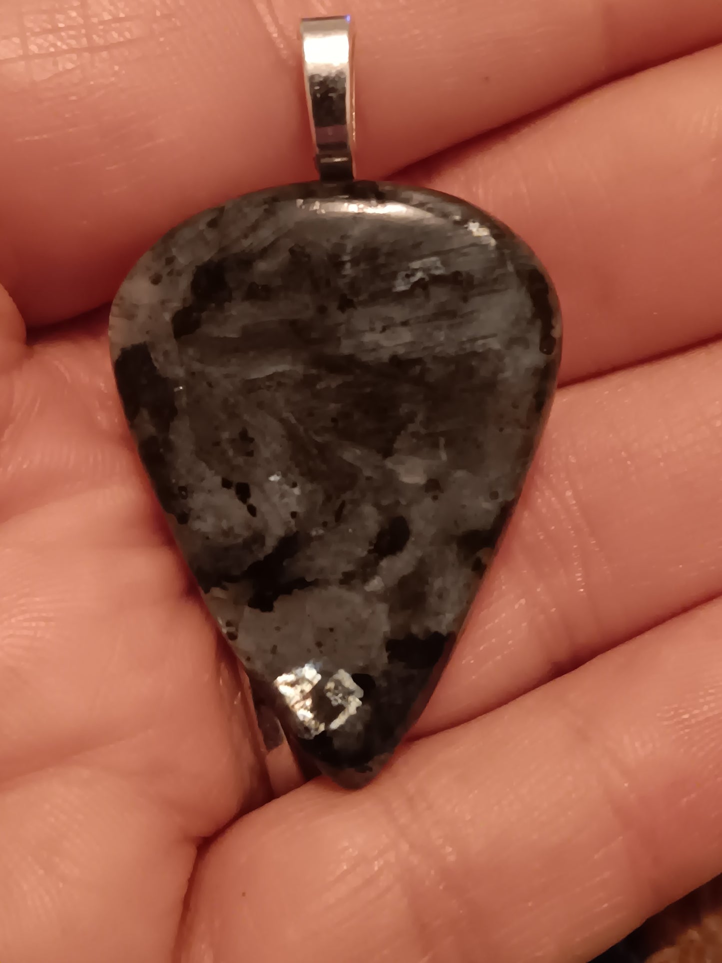 Larvikite Simple Bail Pendant