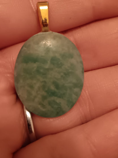 Amazonite Simple Bail Pendant