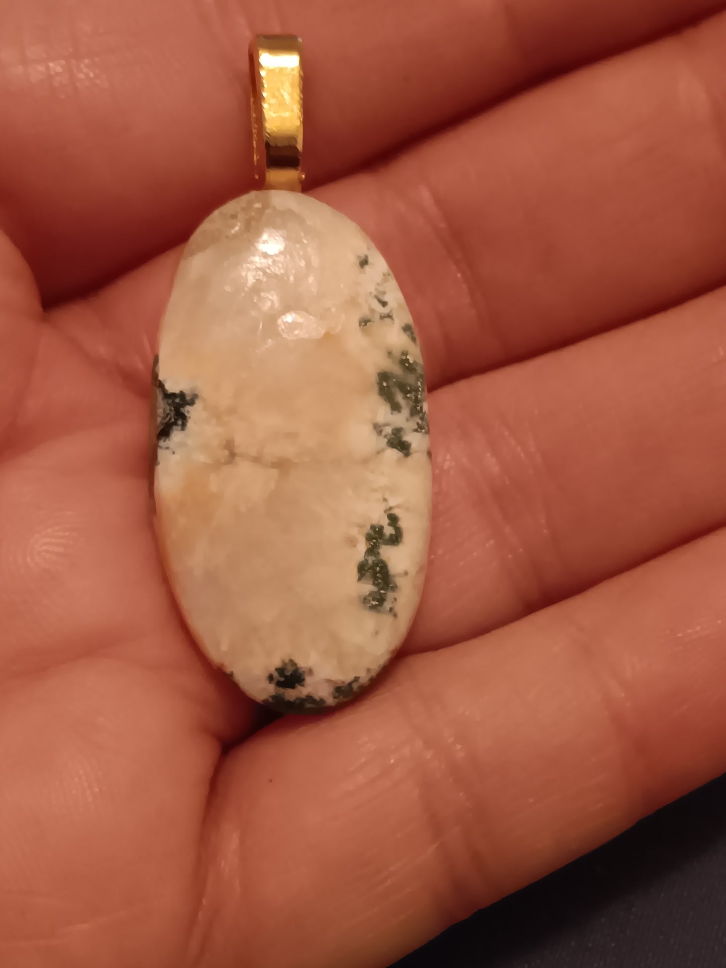 Orange Scolecite Simple Bail Pendant