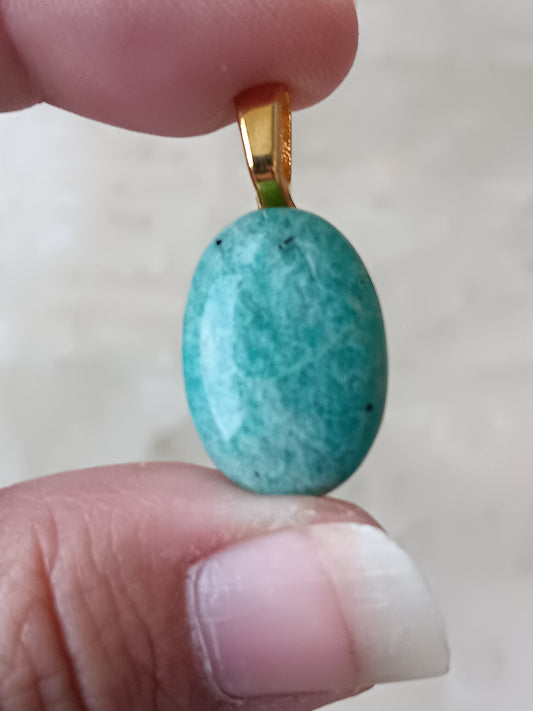 Amazonite Simple Bail Pendant