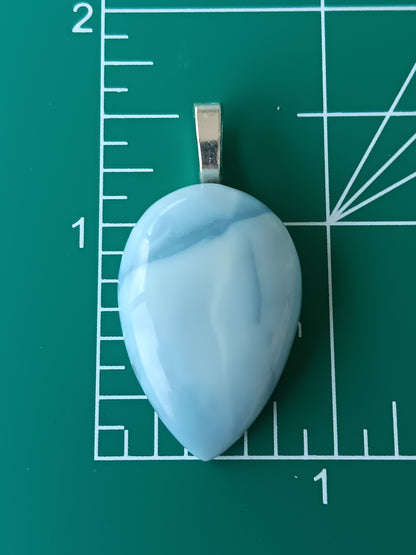 Blue Oyhee Opal Simple Bail Pendant