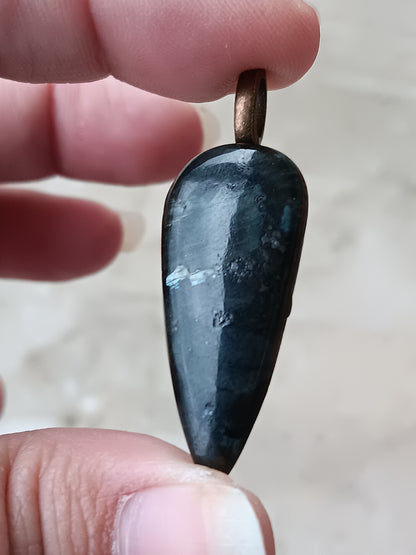 Larvikite Simple Bail Pendant