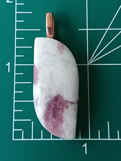 Pink Tourmaline Simple Bail Pendant