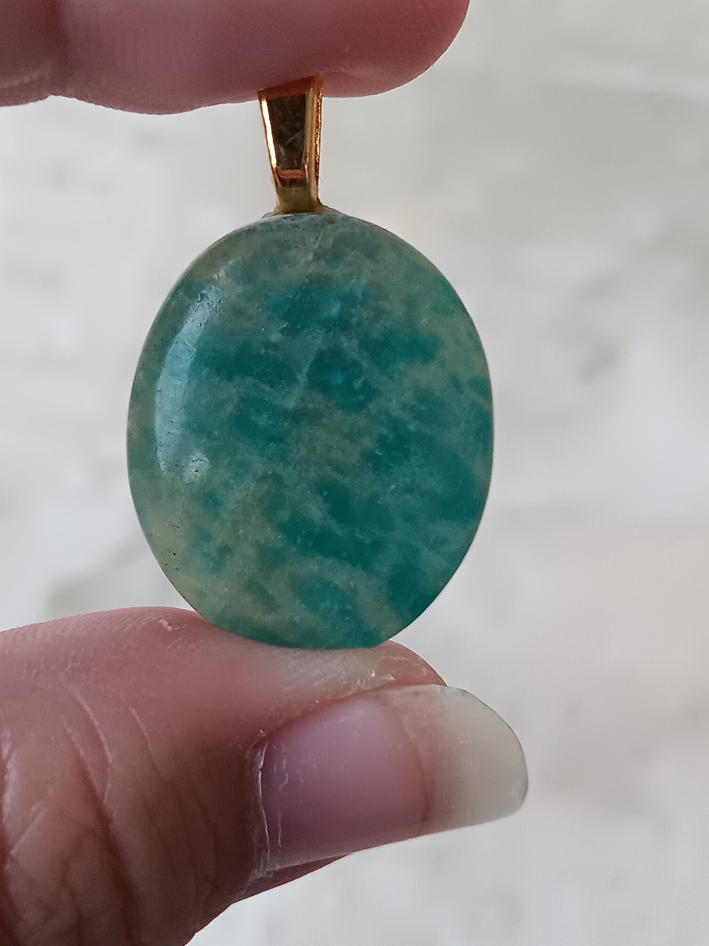 Amazonite Simple Bail Pendant