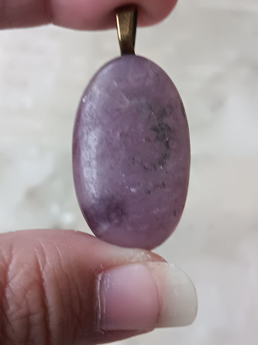 Lepiodite Simple Bail Pendant