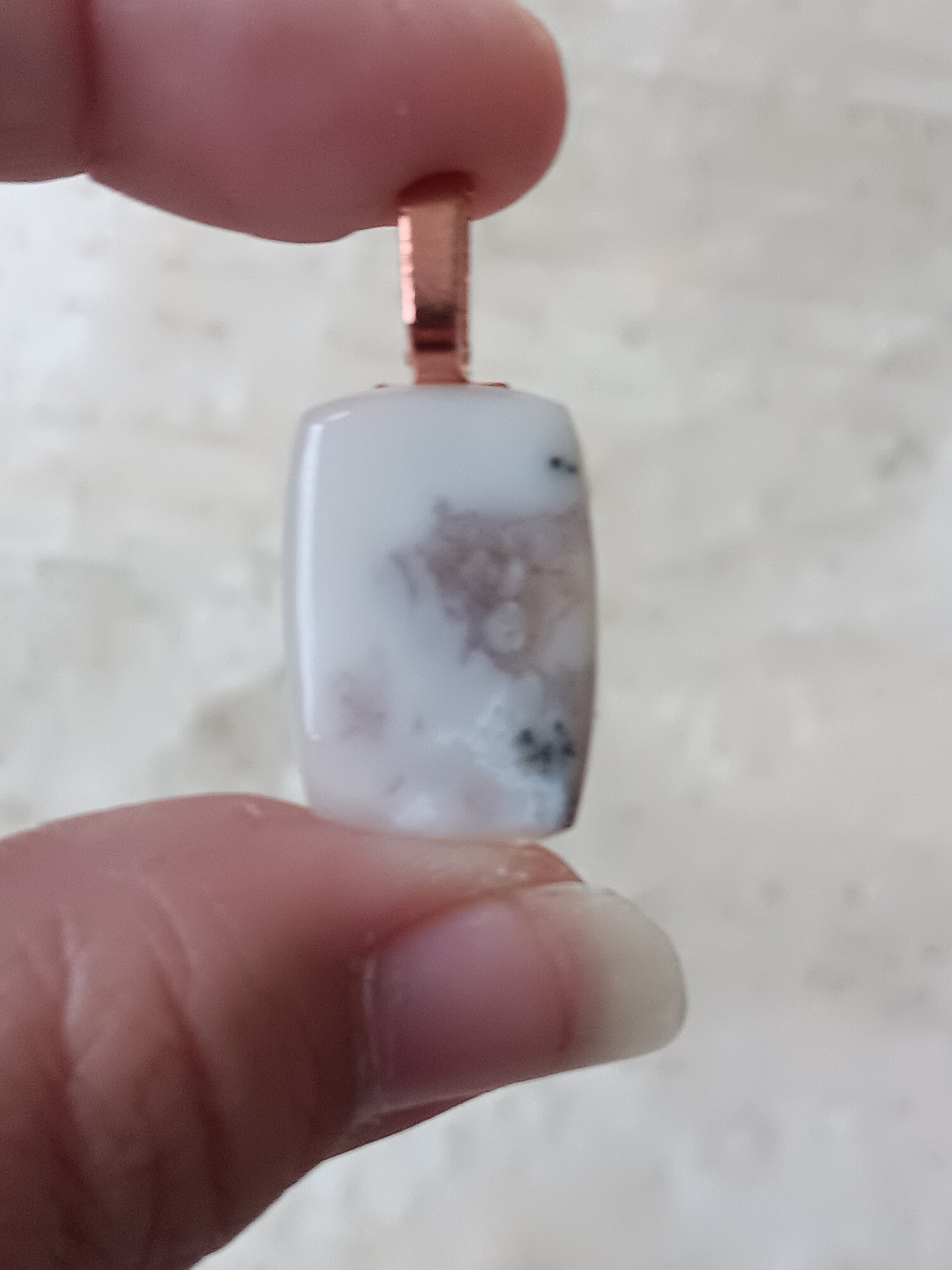 Dendritic Agate Simple Bail Pendant