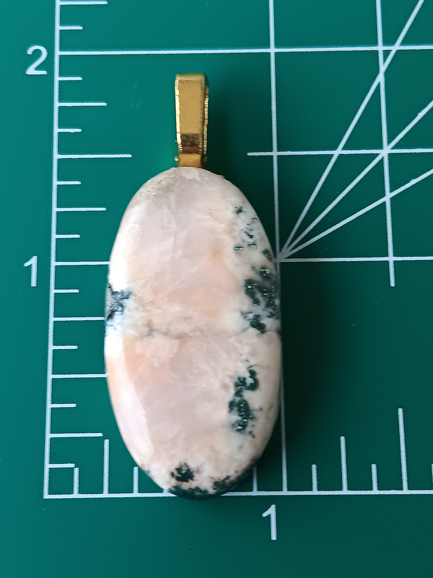 Orange Scolecite Simple Bail Pendant