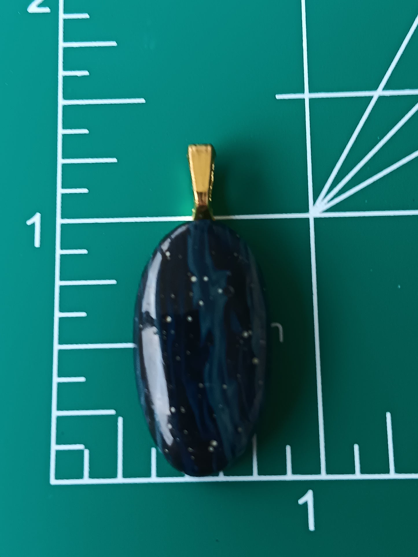 Blue Siber Agate Simple Bail Pendant