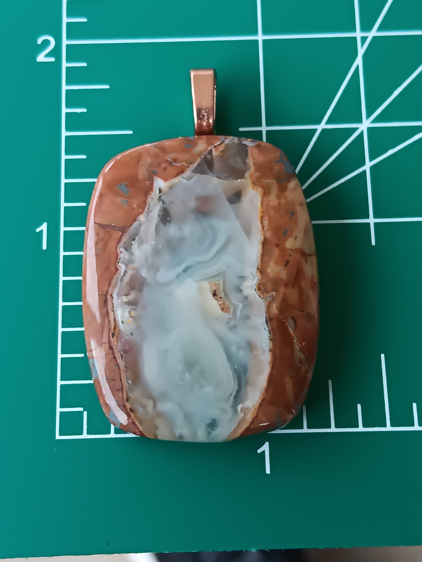 Windowed Butterfly Jasper Simple Bail Pendant