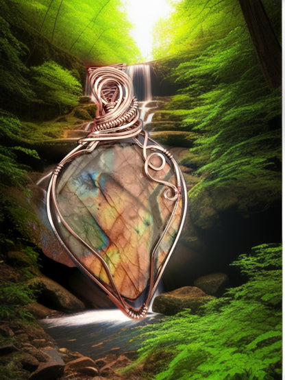 Multi Color Flash Labradorite Pendant