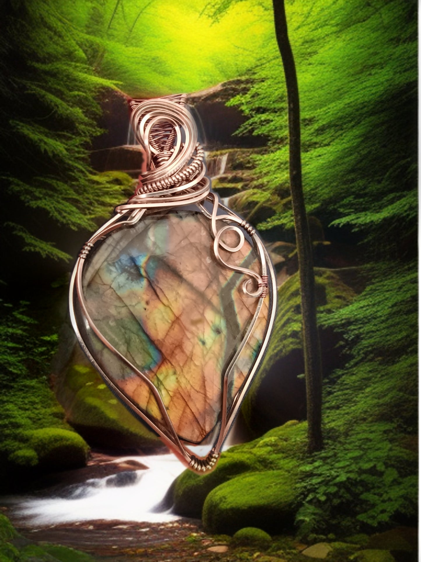 Multi Color Flash Labradorite Pendant