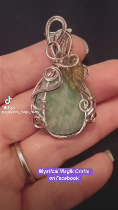 Amazonite Pumpkin Pendant